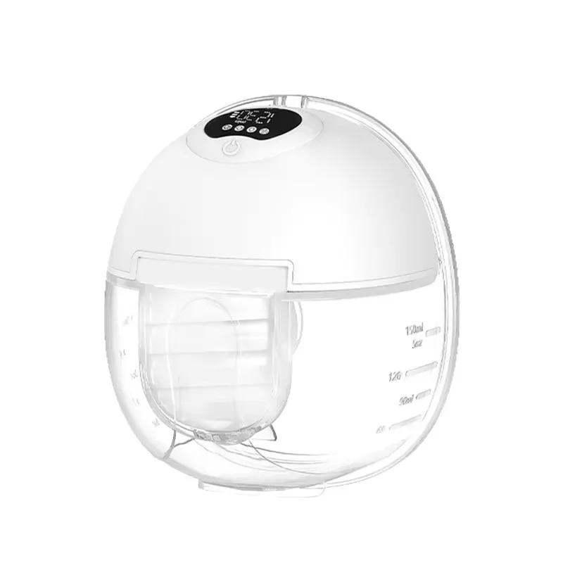 Moms High Suction Wearable Breast Pump Invisible Integrated Double Electric Breastfeeding Pump with Storage Bottlesrage Bottles