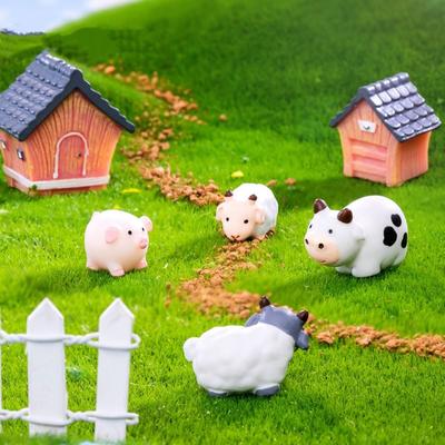 Mini Harz Biene Cartoon Hase Miniaturen Figuren Ornament Heimdekoration Auto Mikrolandschaft Dekoration Zubehör