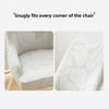 Durable Elastic Stretch Leaf Jacquard Chair Cushion Cover Solid Color Waterproof Curved Chair Cover Chair Protectors Household