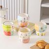 Creative Hand-Painted Relief Ceramic Cup Household Breakfast Milk Large Capacity Oat Cup Water Cup Girl Heart Mug