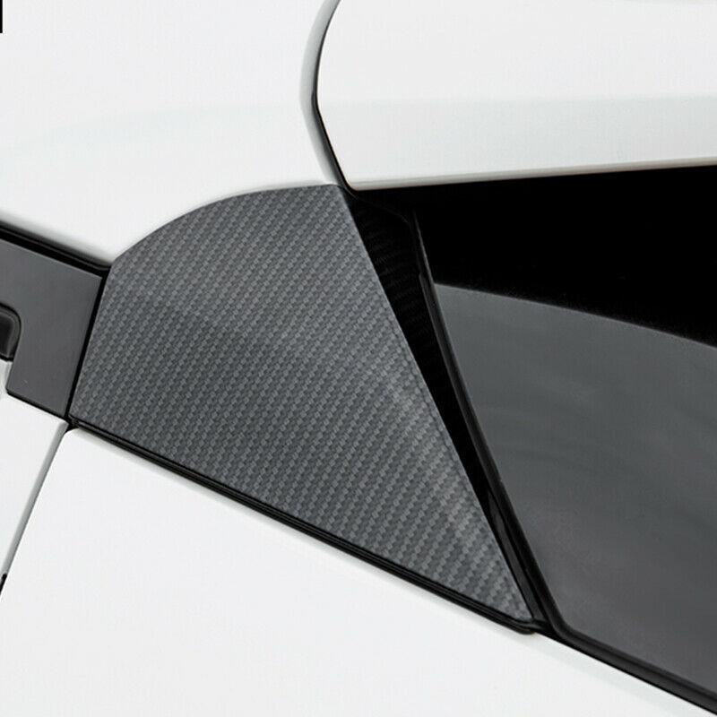 N61R-Car Carbon Fiber Color Rear Window Spoiler Triple-Cornered Cover For Toyota C-HR CHR 2016-2018