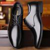 Men's Breathable Leather Shoes Black Soft Leather Soft Bottom Spring and Autumn Best Man Men's Business Formal Wear Casual Shoe