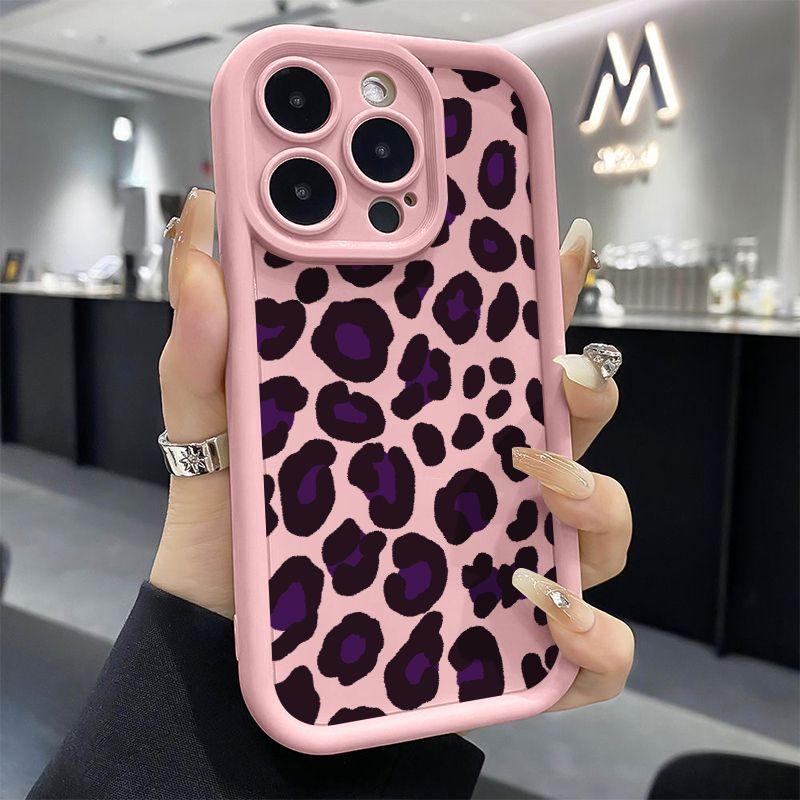 INS Leopard Print Matte Silicone Soft CoverPhone Case For iPhone 11 Case iPhone 16 13 15 14 12 Pro Max XR 16e XS X 7 8 Plus SE