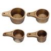 ZISIZ Beechwood Measuring Cups and Spoons Set