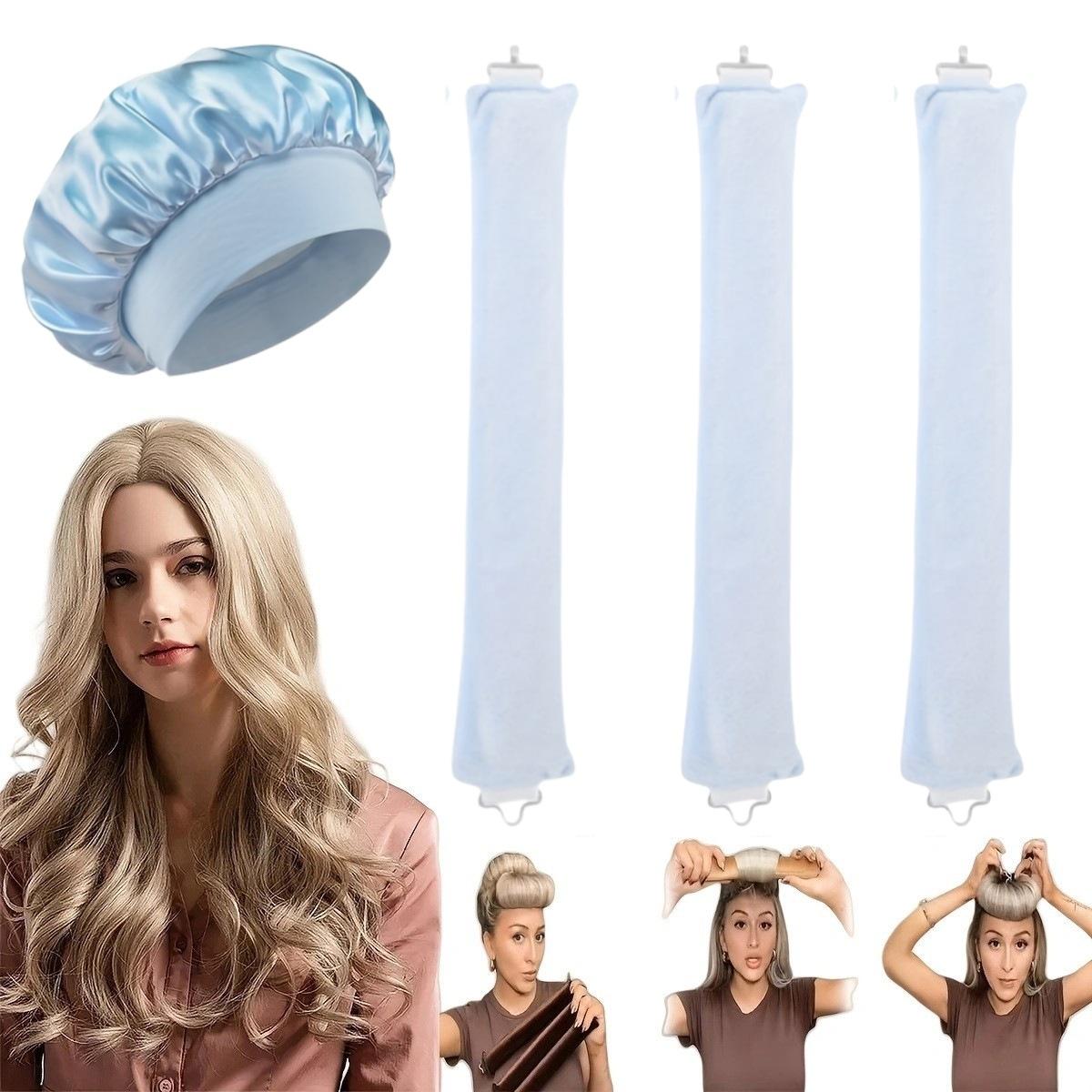

New heat-free curling iron, rubber curling hair artifact, nightcap combination set, big waves will not hurt the hair.