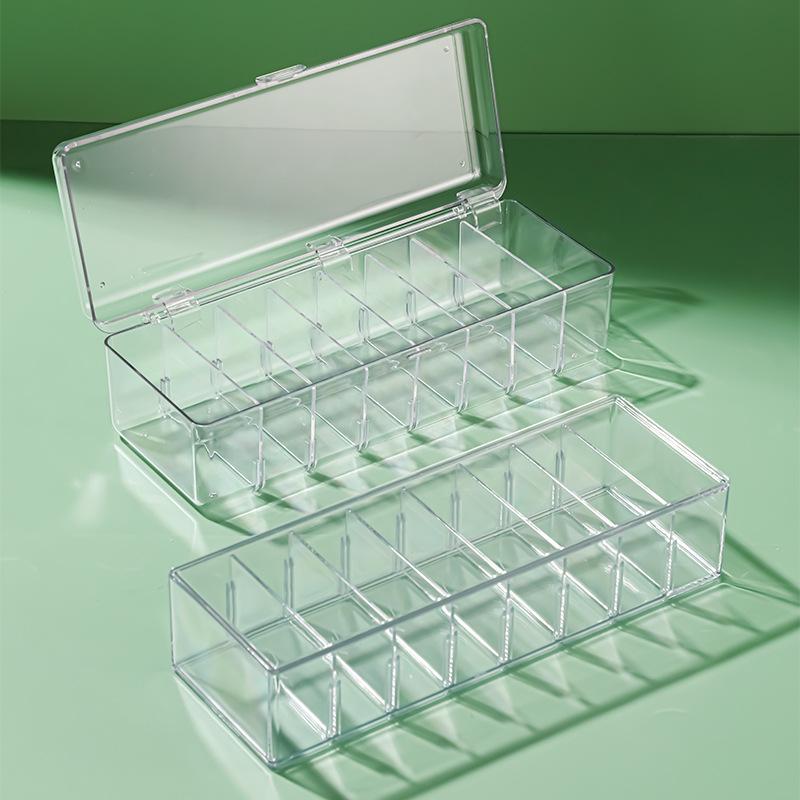 Clear Acrylic Jewelry and Cosmetics Storage Box with Lid