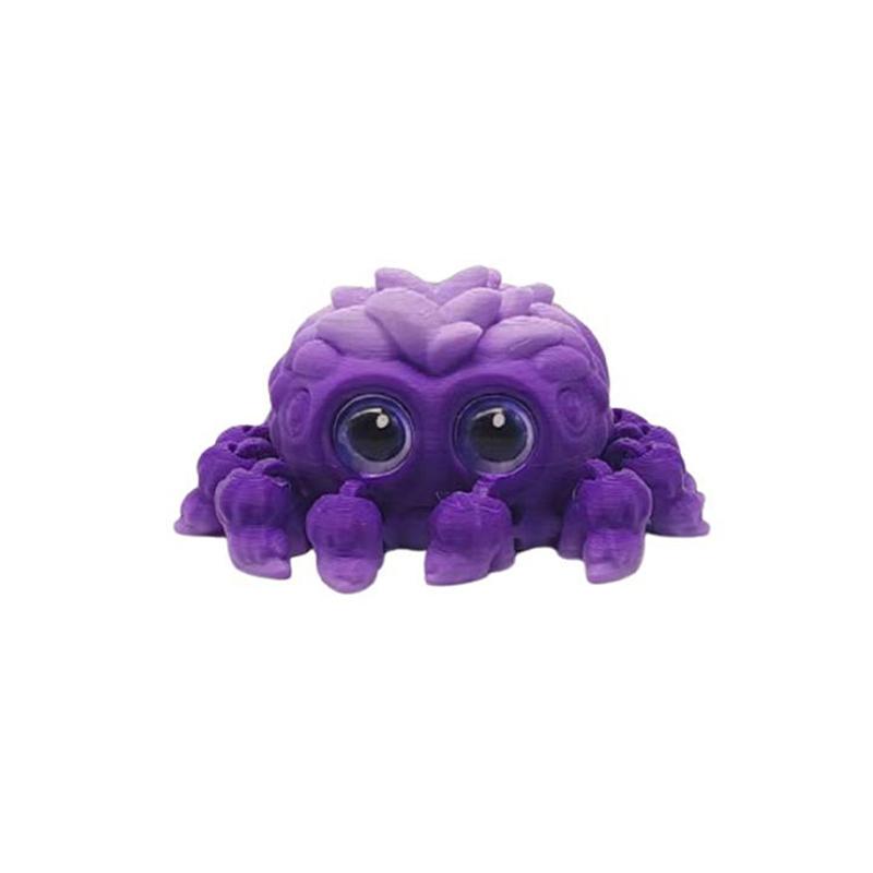 Cute Biomimetic 3D Printed Spider Decoration Movable Joints Animal Figurine for Home Bedroom Shelf Desk Ornament Gift