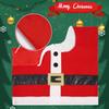 Christmas Bathroom Decoration Set 4Pcs with Toilet Cover Rugs Tank Cover Paper Box Cover Festive Indoor Party Decor