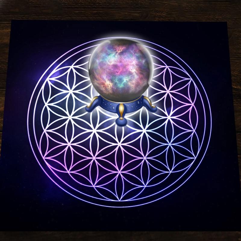 Tarot Card Tablecloth Altar Tarot Cloth Divination Card Table Cloth Square Flannel Table Cover Decorations 50/60/75cm