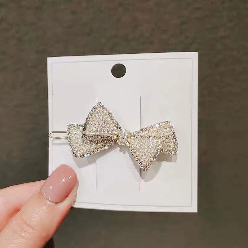 Fashion Bow, Duckbill Clip, Small Fresh Hairpin, Headgear, High-End Hairpin, Bangs, Side Clip.
