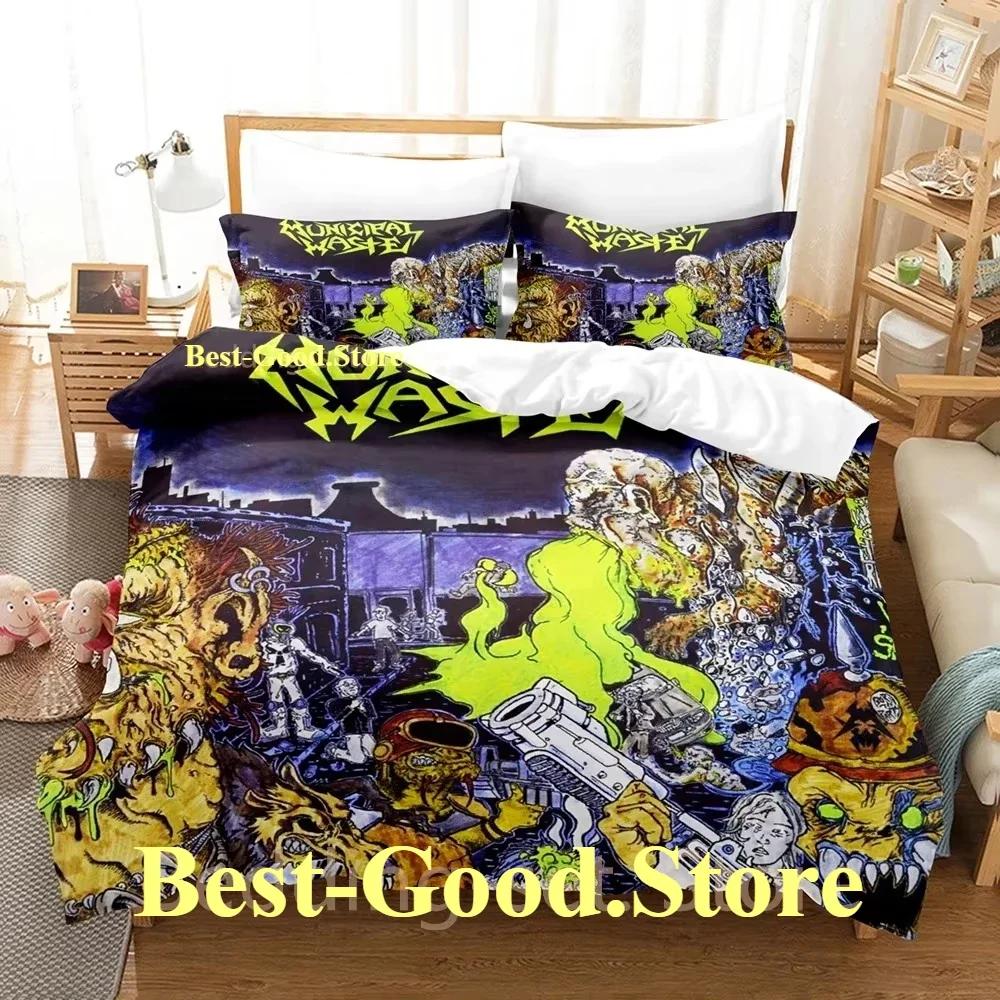 Municipal Waste Bedding Set Single Twin Printed Bed Set With Pillowcase Bed Duvet Cover Soft Single Double Queen Super King Size