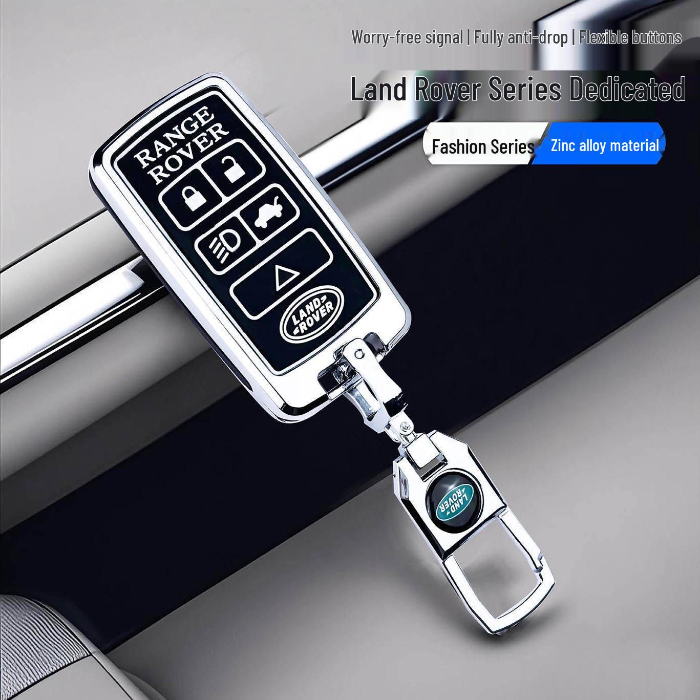 

Land Rover Key Cover for Range Rover, Defender, Discovery Sport, Evoque, Sport - Zinc Alloy Silicone Cover