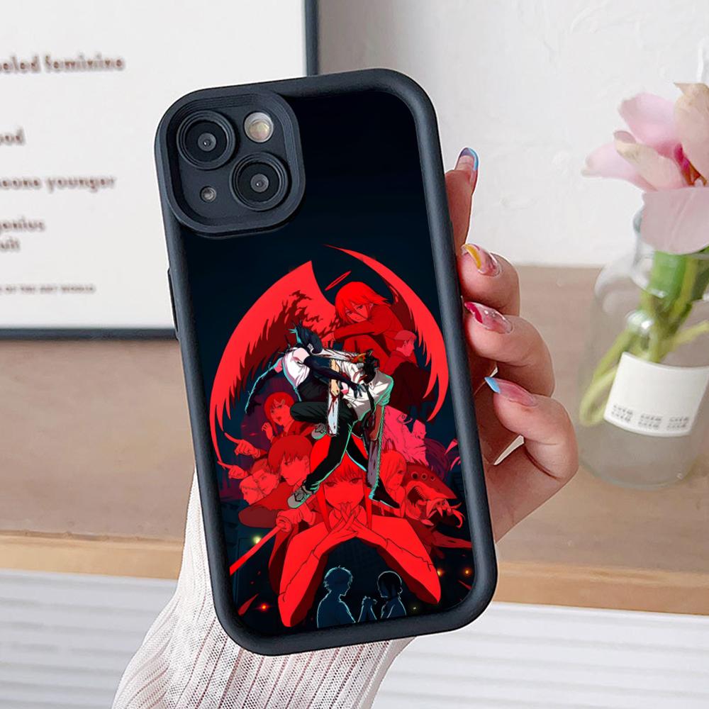 

Anime Chainsaw Thicken TPU Mobile Phone Case for iPhone 17 16 15 14 13 12 11 Air Pro Max Plus Colorful Cover iPhone 11 Pro Max