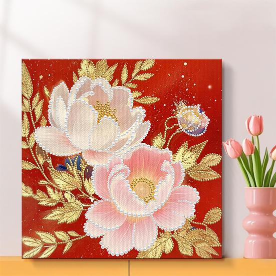 Gör-det-själv pärlmålningskit för vuxna nybörjare 3D pärlkonst pysselkit Plastpärlor Förtryckt duk Verktyg för heminredning Välkomstpresent