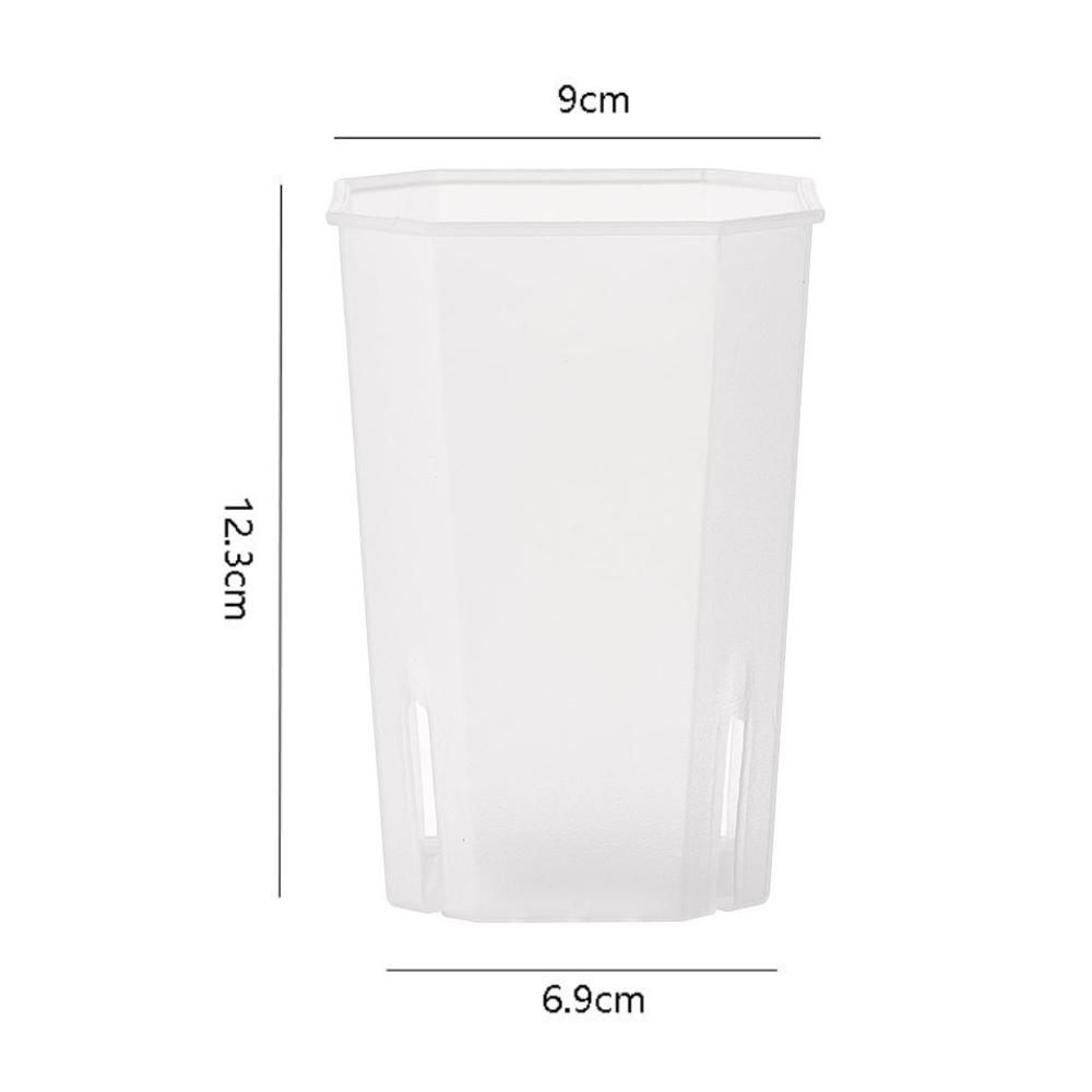 Durable DIY Planter Pot Transparent Large Capacity Round Starting Pot Anti-Deformation Plastic Orchid Nursery Container Home