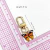 5 Pcs Oil Dripping Colorful Butterfly Pendant Keychain Bag Accessories for Women Couple Family Keychain Pendant