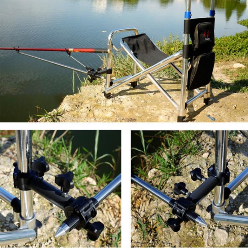 Supporto di Montaggio Regolabile per Accessori da Pesca Realizzato in Alluminio per Montaggi Sicuri di Canne e Ombrelloni Morsetti Porta Canne