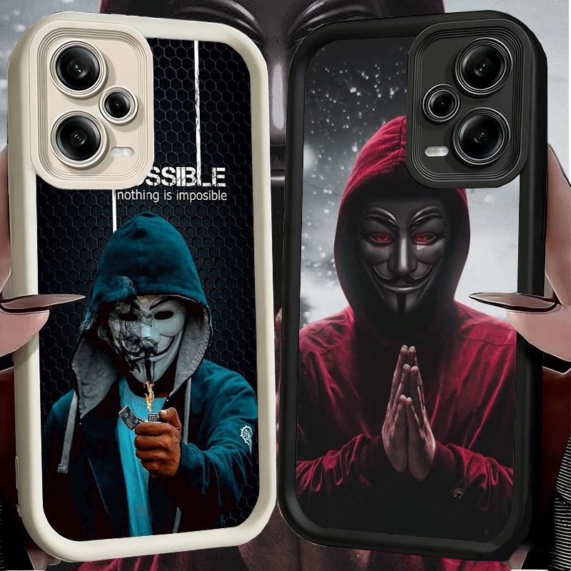 Phone Case for Xiaomi Redmi Note 15 14 13 Pro Plus Anonymous V Mask Shell 12S 11 11S 11T 5G 14S Soft Silicone Funda