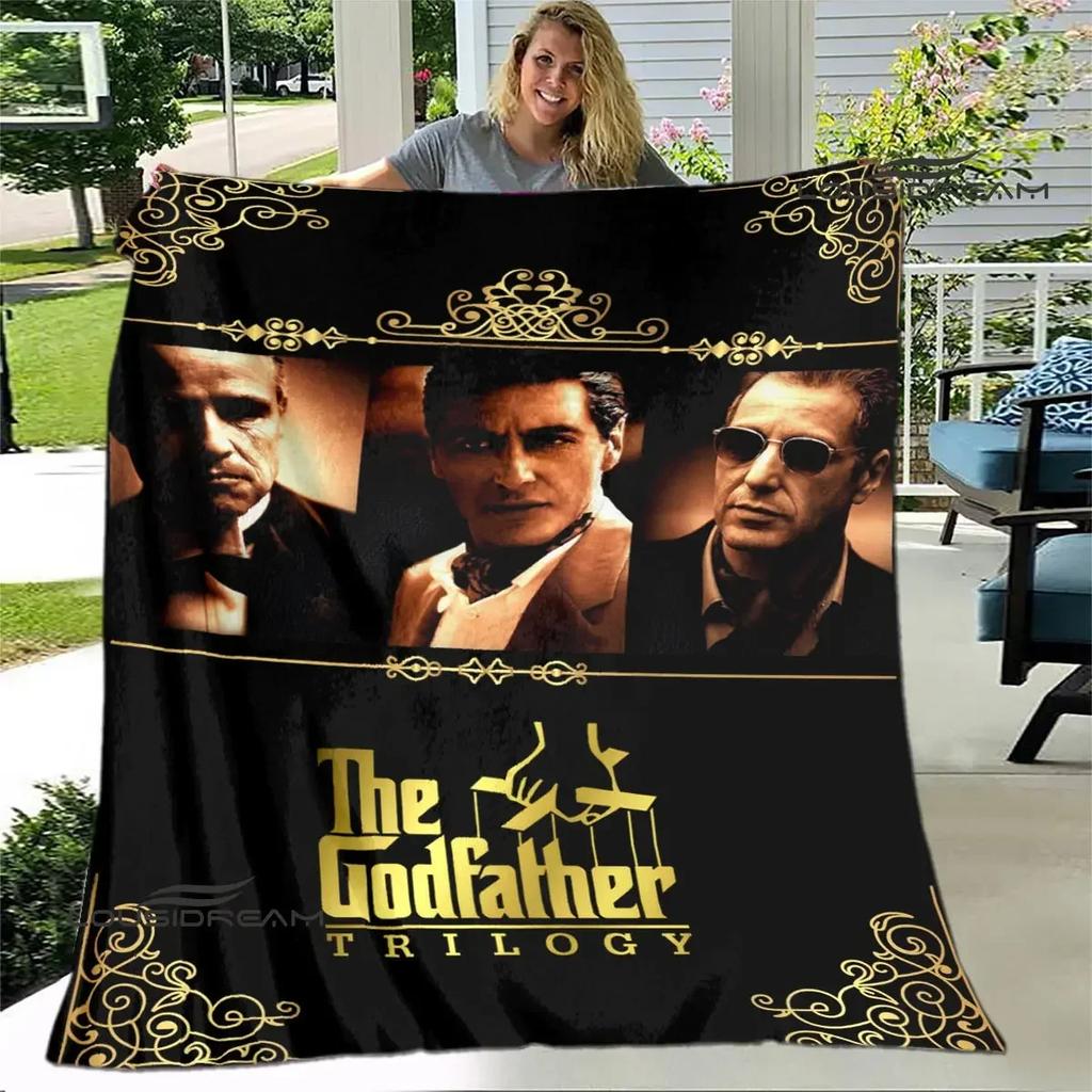 The Godfather Retro Printed Blankets Fashion Warm Flange Blanket Soft And Comfortable Blanket Bed Linings Birthday Gift