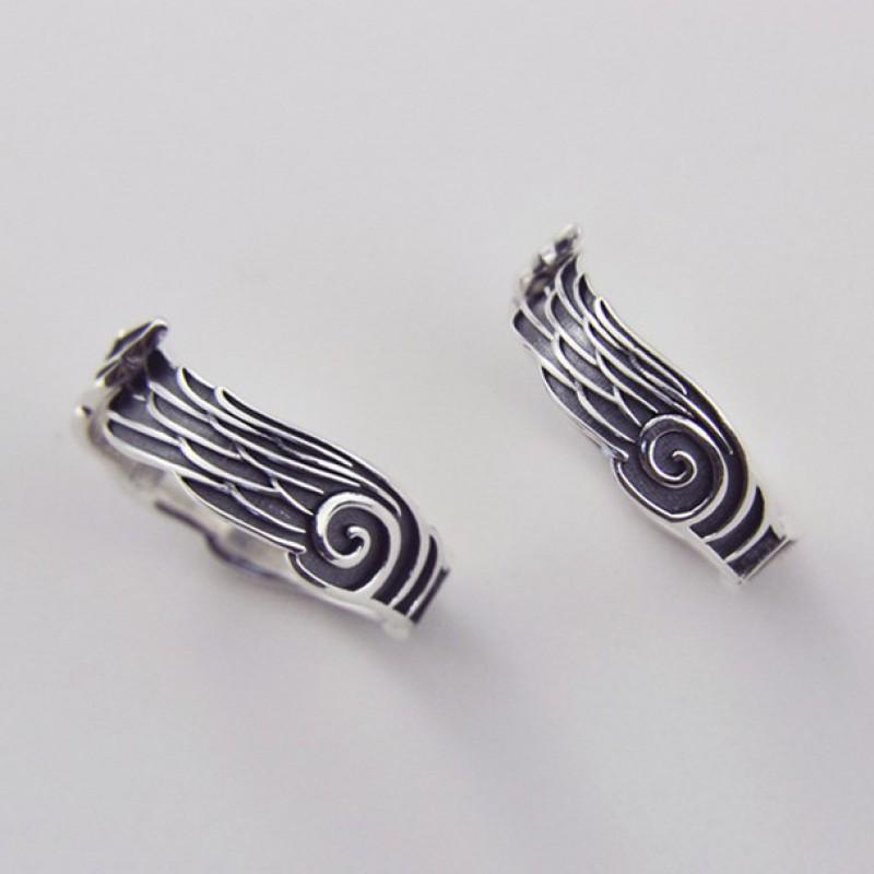 Adjustable Open Ring Set Couples Vintage Angel Wing Design Unisex Retro Geometric Jewelry
