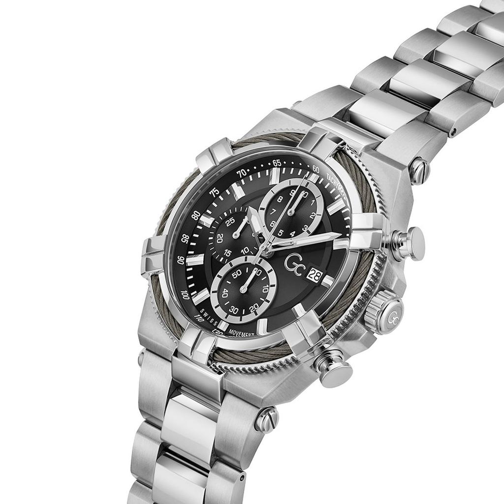 [Gc] Black Silver Iron Force (Z76001G2) Men's Watch
