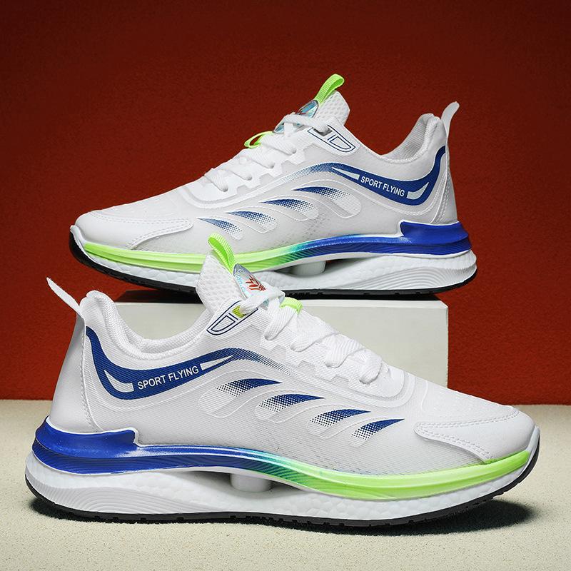 

Весенне-летние сетчатые дышащие мужские кроссовки, модные кроссовки на шнуровке с цветовой блокировкой, мужские кроссовки для бега 39