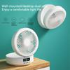 Portable Wall-Mounted USB Rechargeable Folding Fan with Remote Control & Nightlight - Air Cooler for Home Use