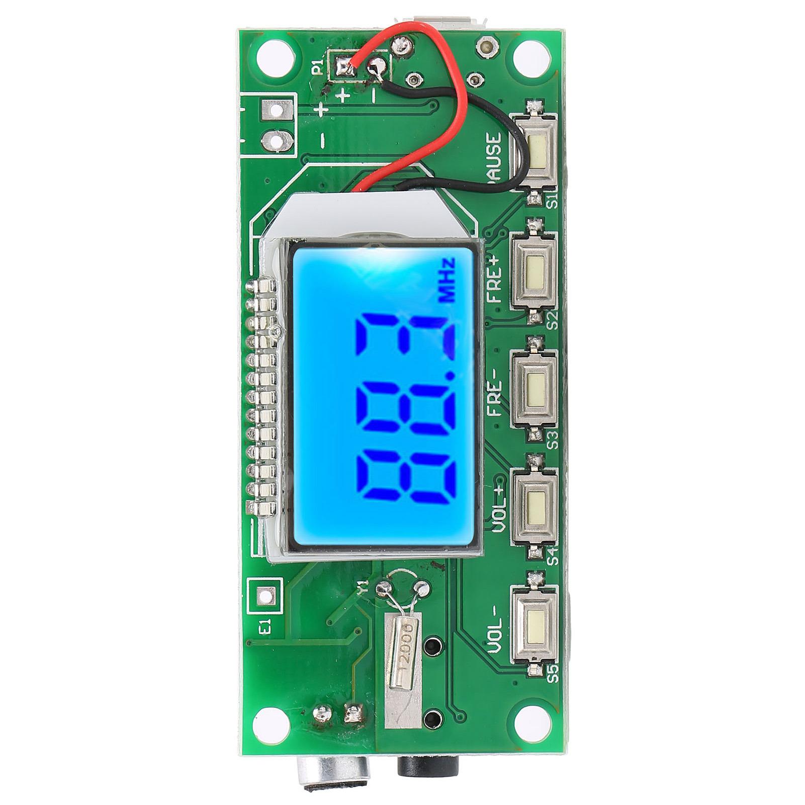 Module Émetteur FM Stéréo Numérique Modulation de Fréquence avec Affichage LCD 87‑108MHZ 3‑5V