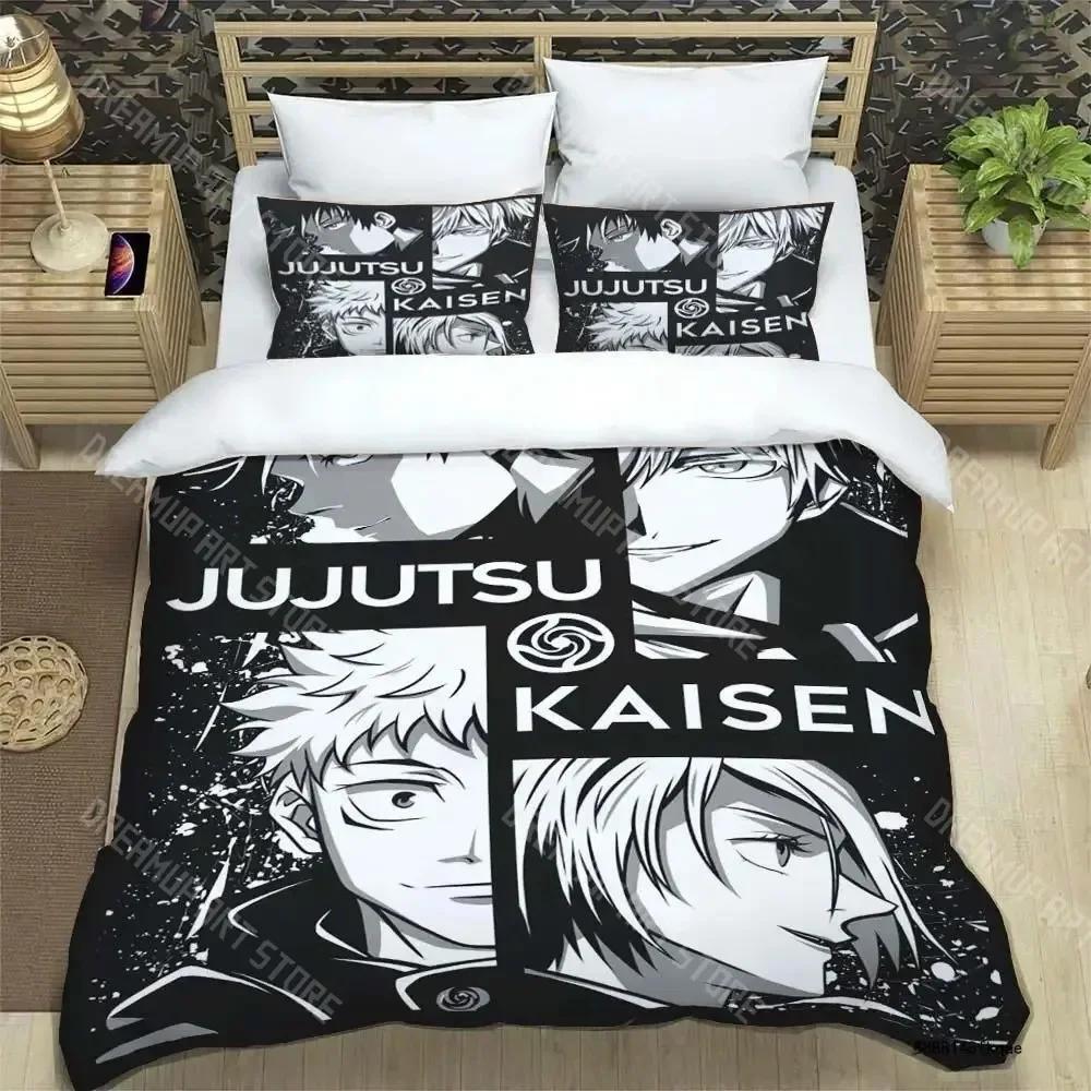 3D Anime Jujutsu Kaisen Satoru Gojo Christmas Gift King Twin Double Child Bedding Set Microfiber or Polyester Duvet Cover Set