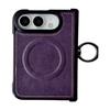 Applicable To iPhoneUltra Folding Mobile Phone Case Retro Lychee Pattern Ring Buckle Magnetic All-inclusive Center Shaft  Case