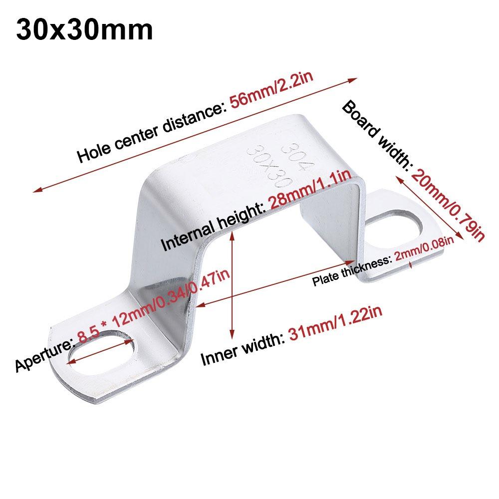 M-shaped U-shaped Square Rectangle Ohm Tube Card Saddle Clip Throat Hoop Horseback Hose Clamp  Tube