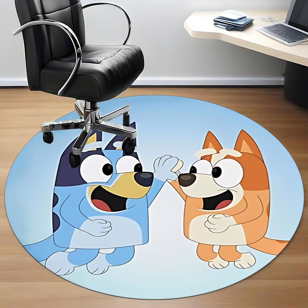 1pc Bluey High Five Chair Carpet for Office, Non slip, Soft and Durable Office Rug for Interior Decoration