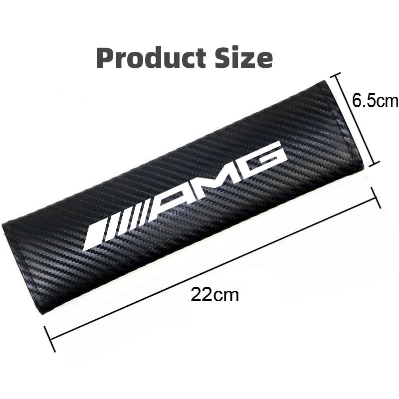 2Pcs Carbon Fiber Seat Belt Shoulder Cover Protection Pads For Mercedes Benz AMG W204 W205 W203 W211 W212 W213 W201 W210 W124