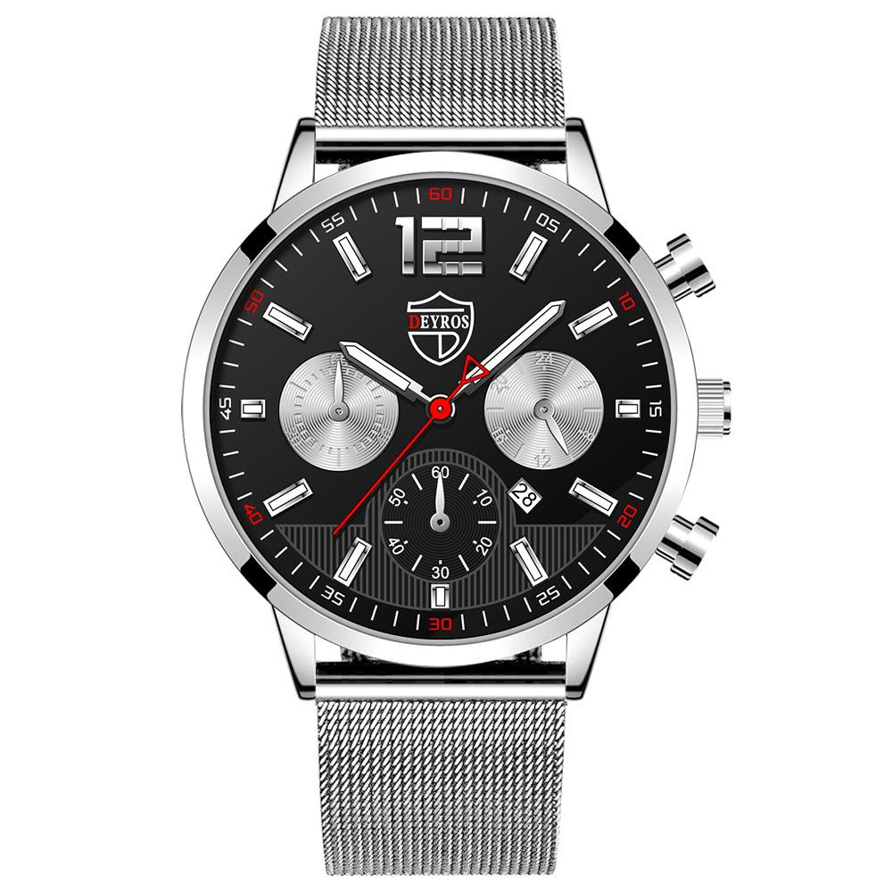 Stainless Steel Strap Luminous Calendar Men'S Watch Automatic Quartz Watch