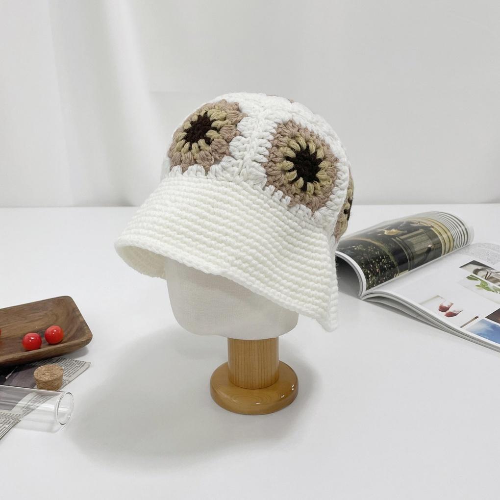 Women's and Men's Daily Flower Crochet Bucket Hat