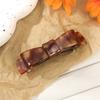 AWAYTR Retro Amber Bow Duckbill Hairpin Brown Acrylic Hair Clips Valentine Headwear Girl Hair Accessories Festival Gift