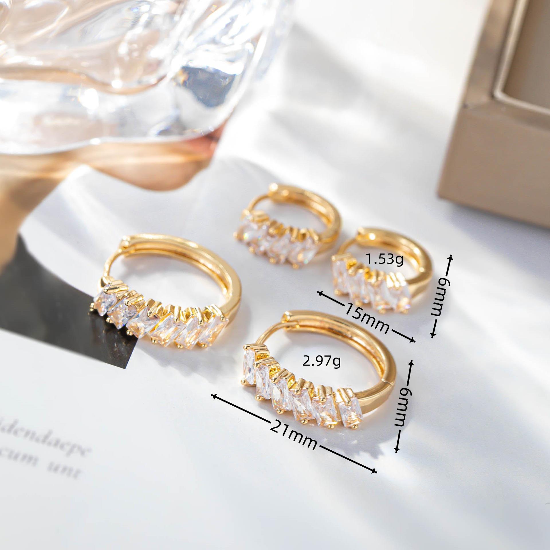 Luxury Winter Rhinestone Twisted Hoop Earrings