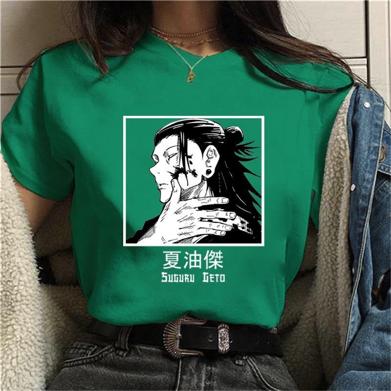 

New Suguru Geto T Shirt Unisex Casual Crew Neck Loose Short Sleeve Shirt Streetwear Fashion Anime Print T-shirt 4XL