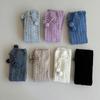 Fashionable Plush Balls Bows Adorned Leg Warmers for Women's Cable Knitted Stretchy Leg Covers Sleeves Calf Socks