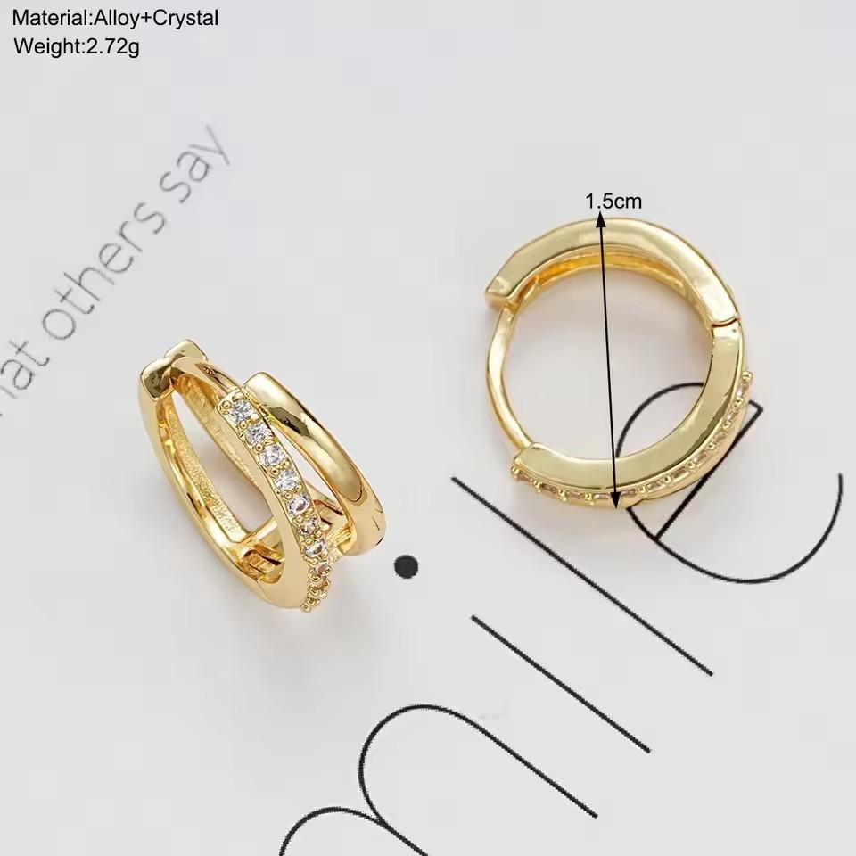 Fashionable Double Hoop Earrings With Diamonds For Women Elegant And Personalized Ear Rings