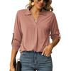 Blusas Herbst T-shirt Damen Shirt Mode V-ausschnitt Langarm Casual Shirt Frauen Lose Tops Frau Kleidung Elegante 27979