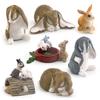 Charming Plastic Rabbit Figurine Realistic Floppy Eared Bunny For Kids Educational Playtime And Imaginative Role Playing