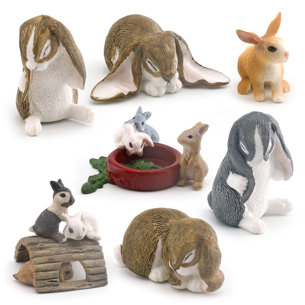 Charming Plastic Rabbit Figurine Realistic Floppy Eared Bunny For Kids Educational Playtime And Imaginative Role Playing