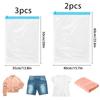5 Packs Roll-up Storage Bags, Travel Compression Bags Reusable Space Saver Bags Vacuum Storage Bags for Clothes Organizer