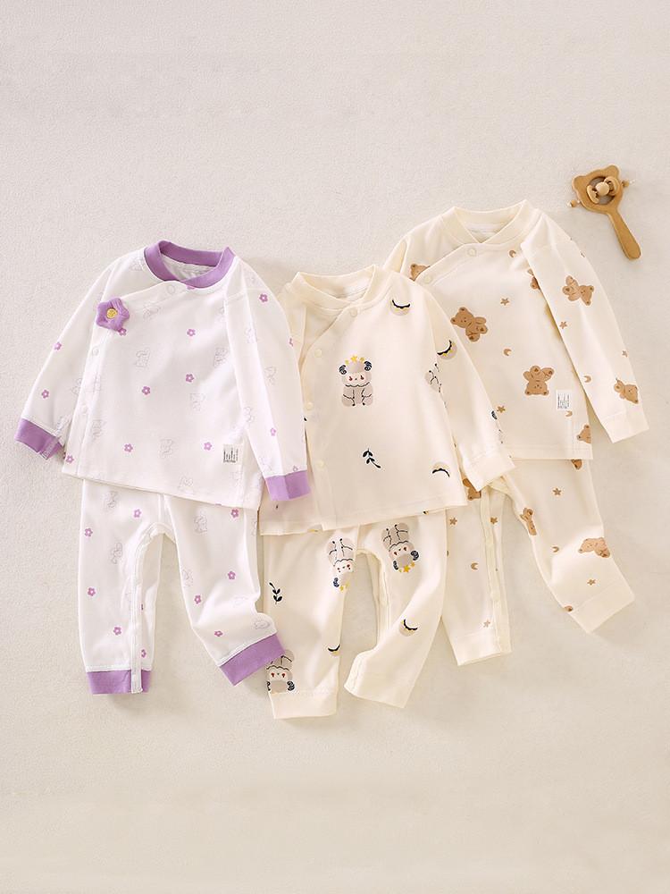 Baby Cotton Pajama Set With Antibacterial Fabric For Newborns And Toddlers