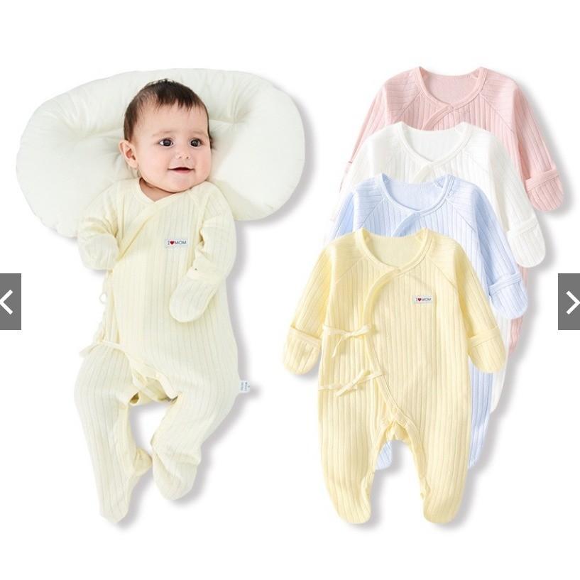Apple Bear Cloud Print Baby Cotton Romper Suit For Newborns And Infants