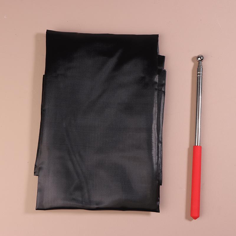 Dance Props Flag With Telescopic Sticks 140*140Cm Multiple Colors Belly Dance Semicircle Flags Performance Props Accessories