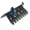 8 Channel Cooling Fan Control Hub Speed Regulator Controller For CPU PC Computer Case HDD VGA PWM PCI Bracket Power SATA