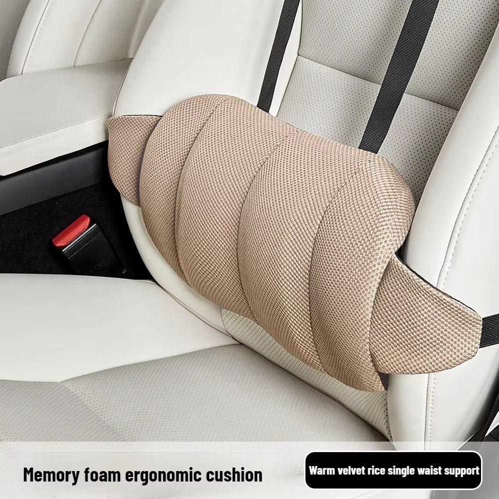 Ergonomic Car Lumbar Support Cushion Breathable Car Waist Pad Driving Lumbar Pillow Household Use