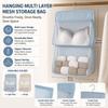 Breathable Mesh Underwear Hanging Bag Multi Layer Closet Storage Bag  Wardrobe Organization